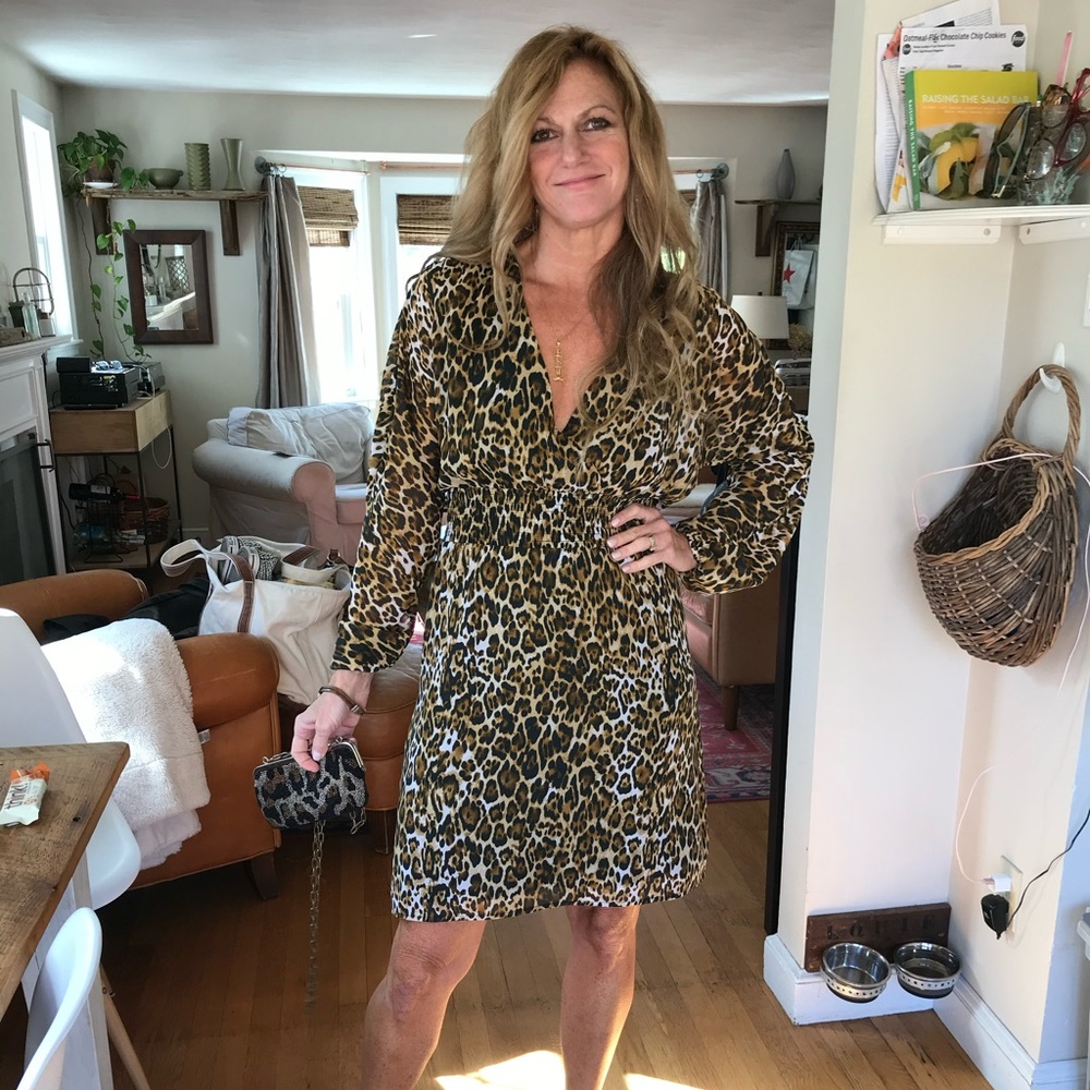 Wayf leopard print dress